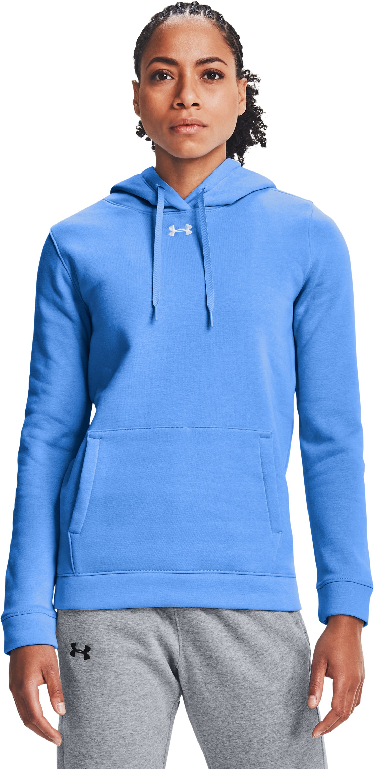 UA Hustle Fleece Women's Hoodie, custom hoodie or sweatshirt with logo imprint 3