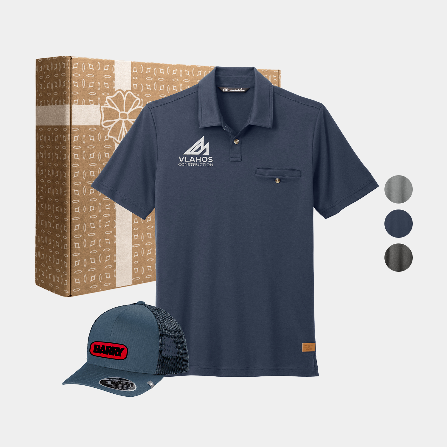 TravisMathew Pocket Polo & Trucker Cap Gift Box Set 2