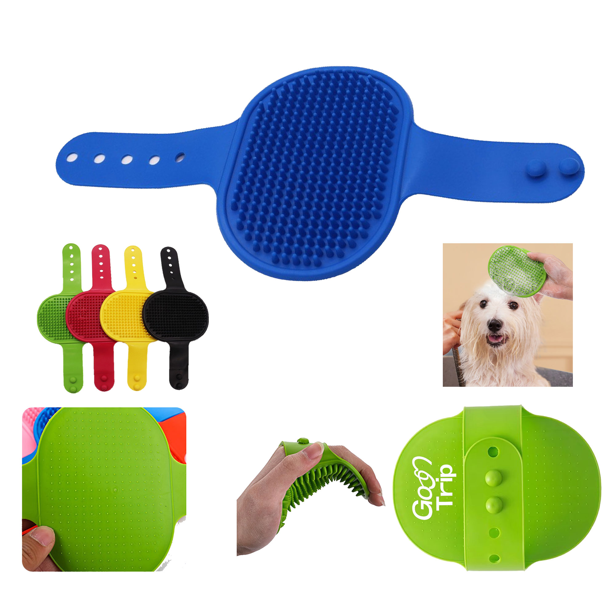 Multi Colored Pet Bath Brush 4