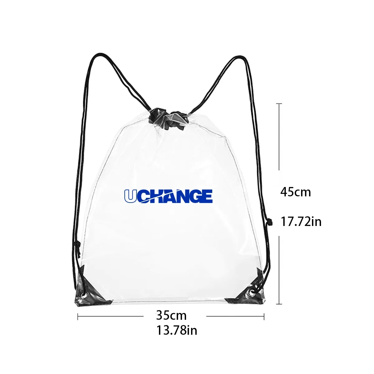 Clear PVC Drawstring Backpack For Events And Gyms 4