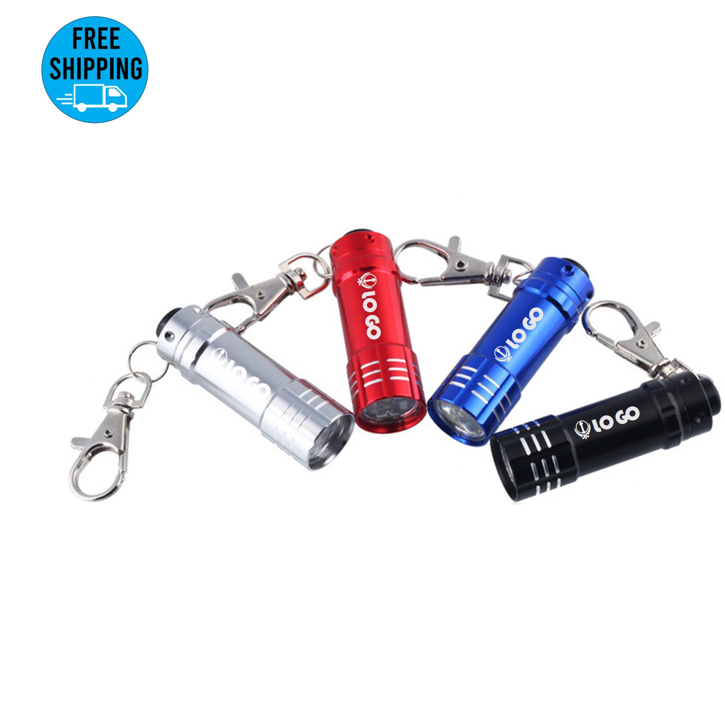 Aluminum Mini 3 LED Flashlights Keychain 5