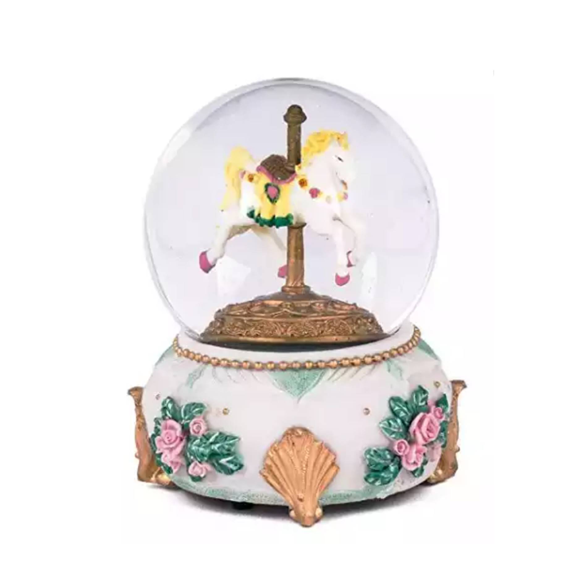 Custom Musical Carousel Horse Snow Globe 1