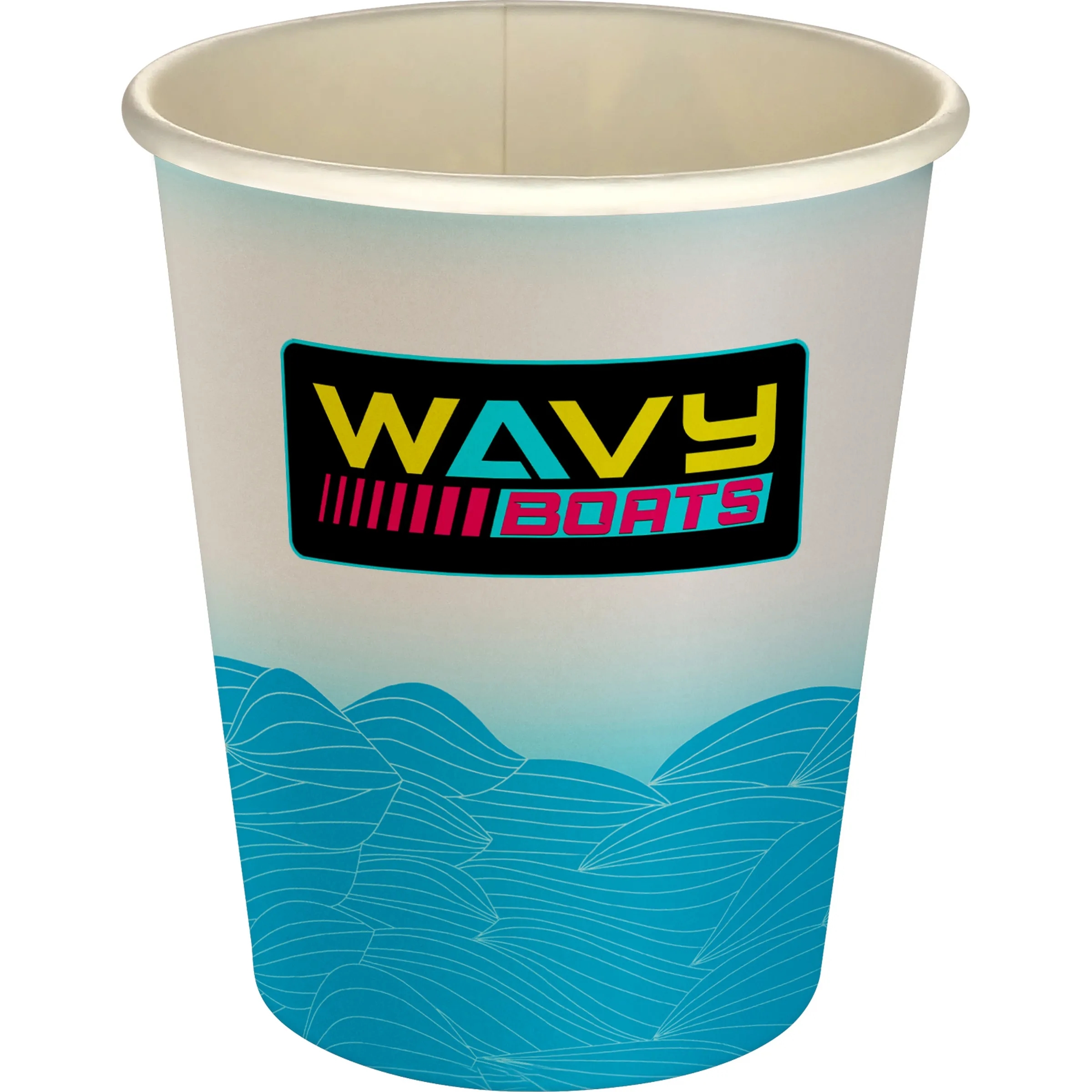 5 oz Full Color Turbulent Waves Paper Cup 10