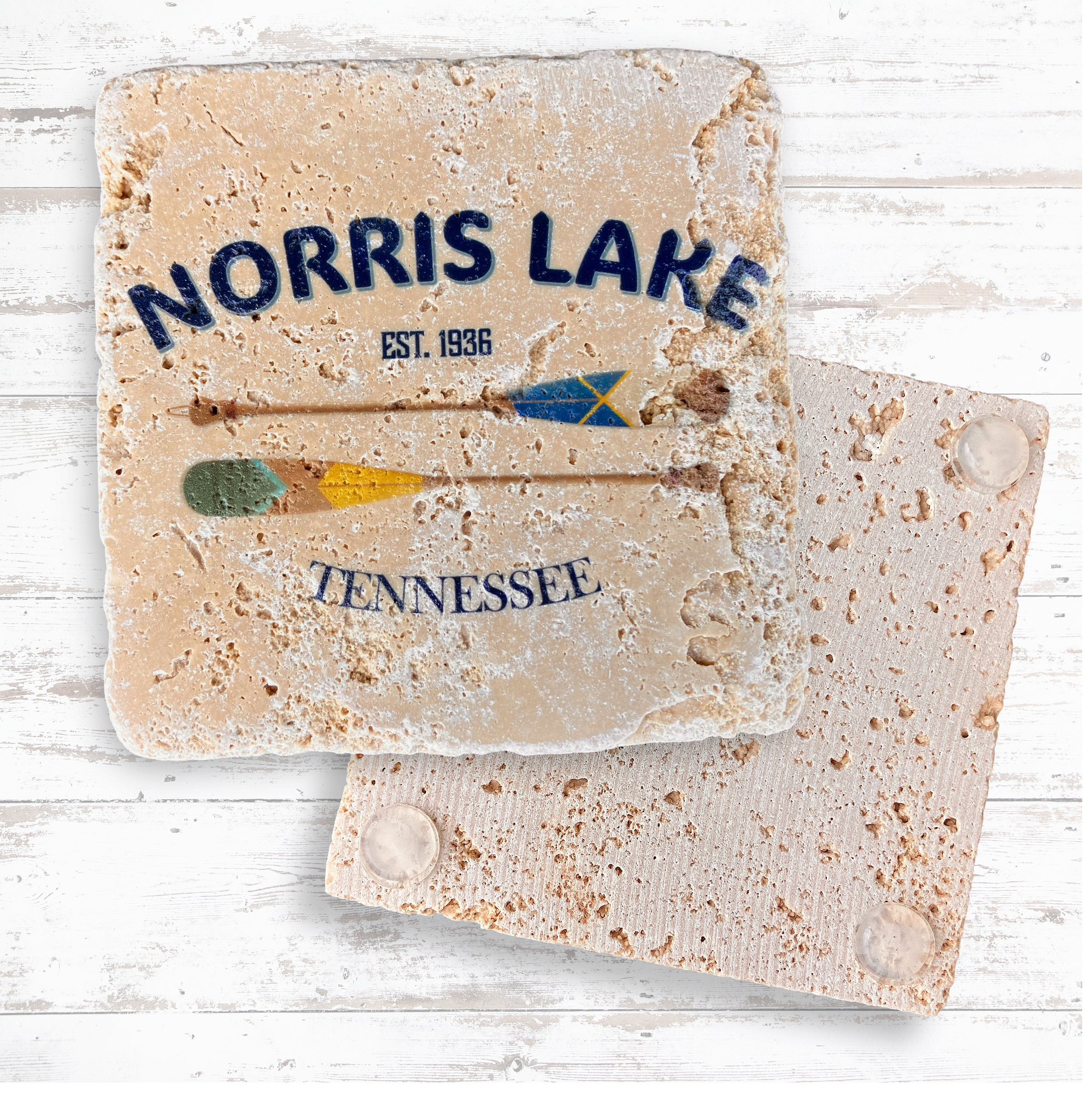 Tumbled Travertine Coaster 6