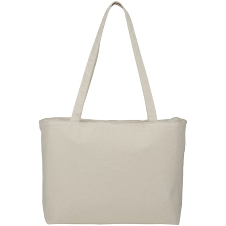 Zippered 12oz Cotton Canvas Shopper Tote 1