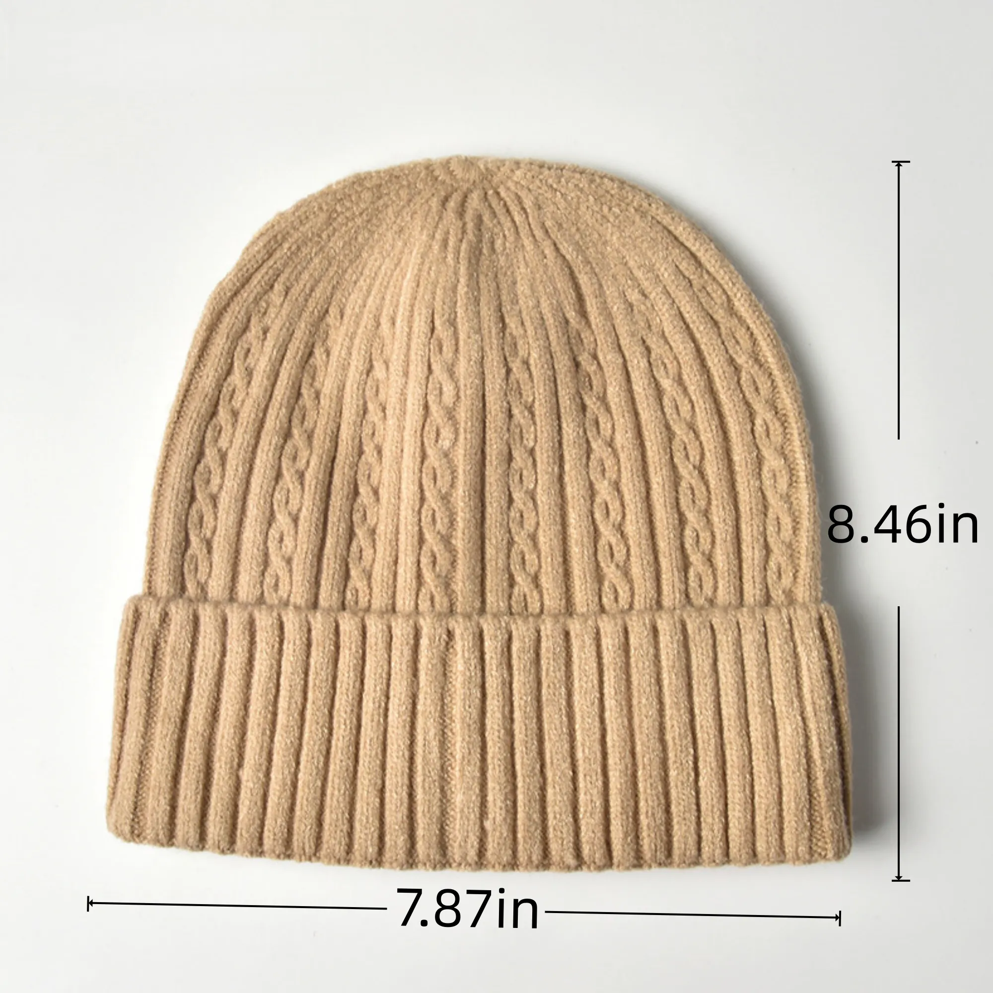 Winter Casual Solid Color Knitted Beanie Hat 3