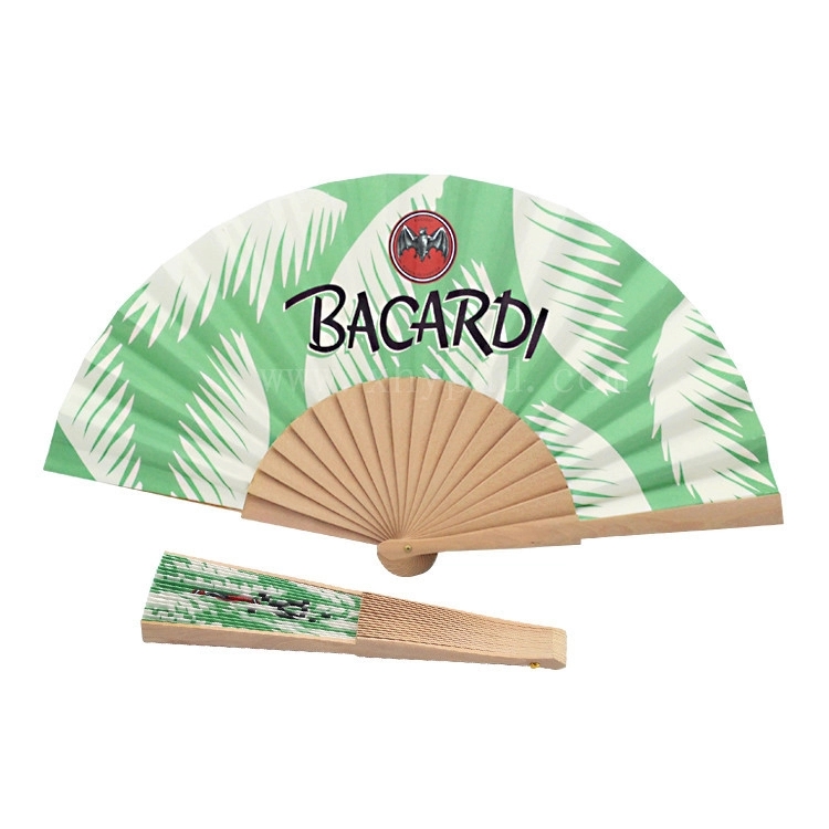 Folding Fan with Wooden Handle 2