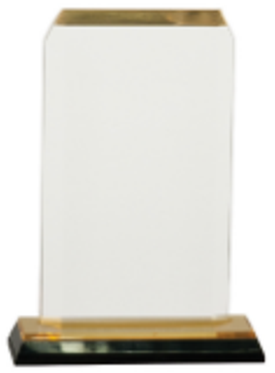 6.5" Gold Clipped Corner Impress Award