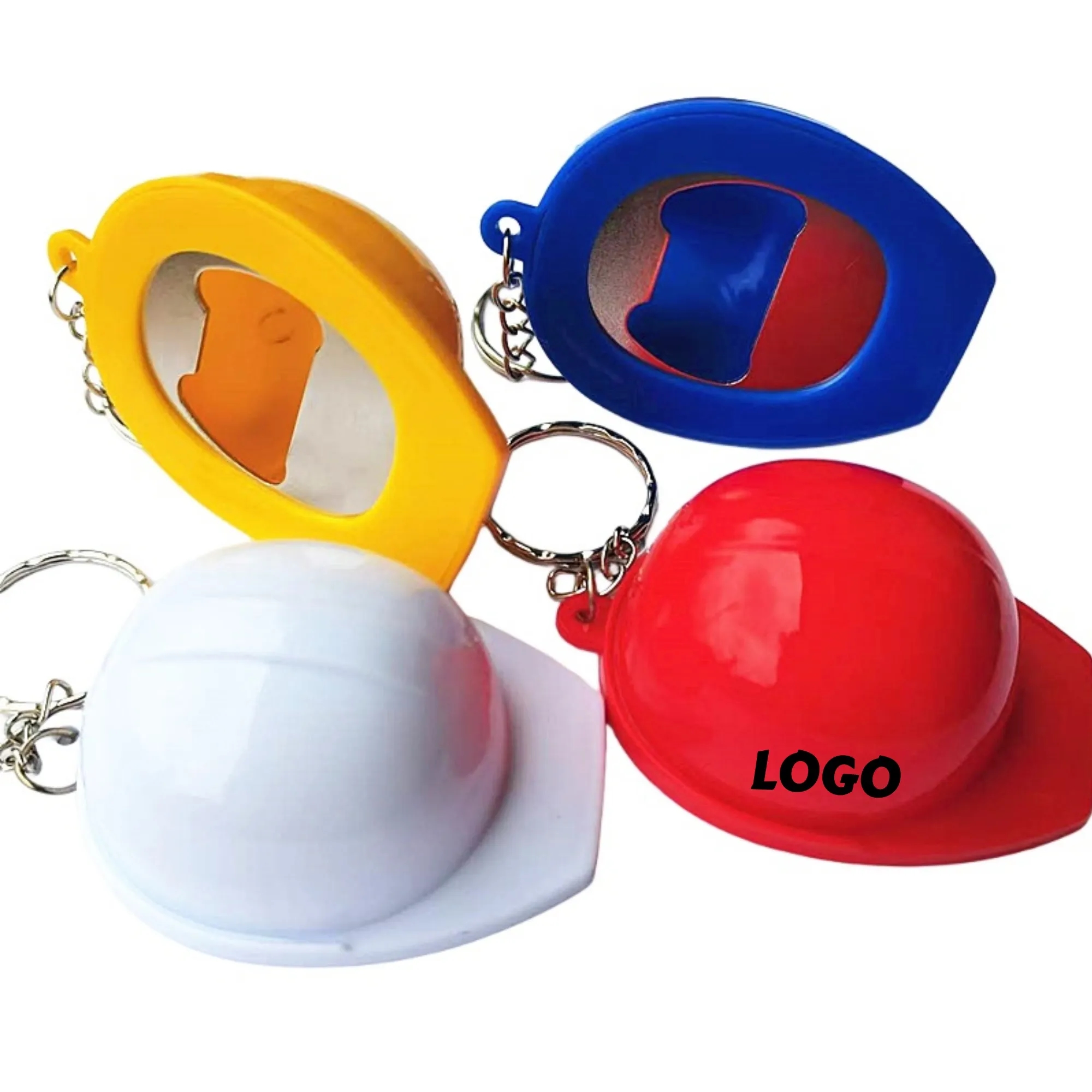 Hard Hat Bottle Opener Keychain