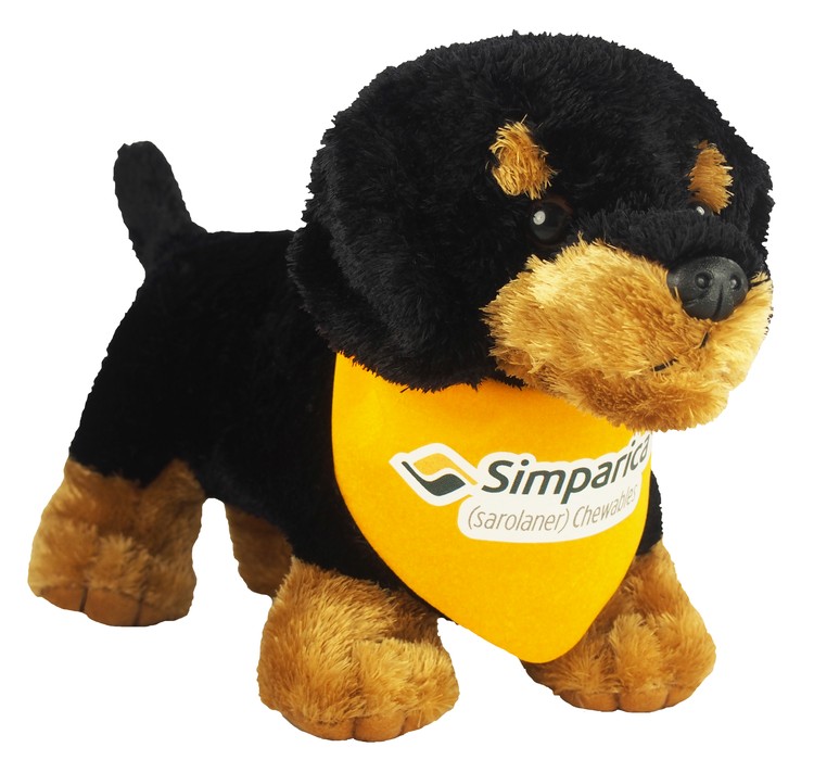 12" Sausage Too Dachshund with bandana and full color imprint 2