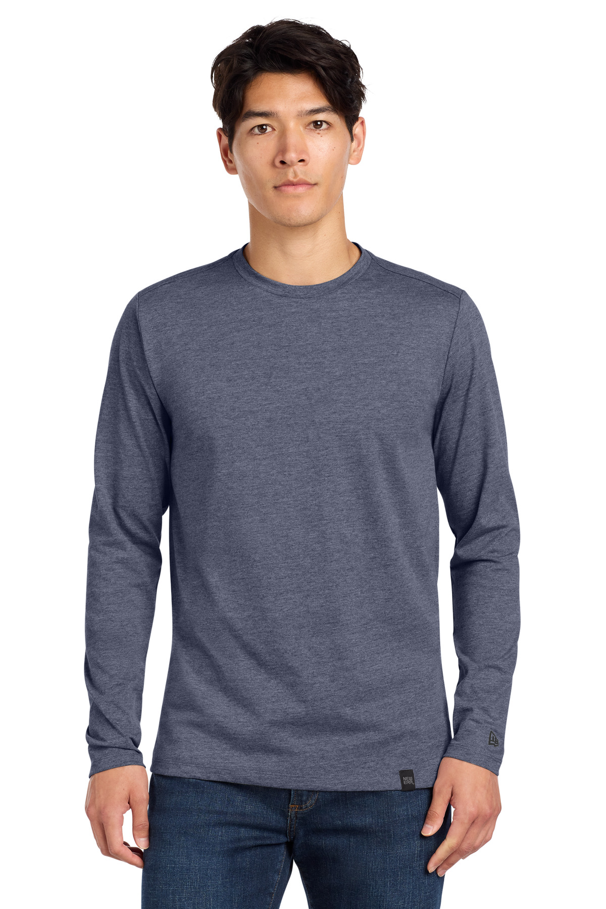 New Era Heritage Blend Long Sleeve Crew Tee. NEA102 62