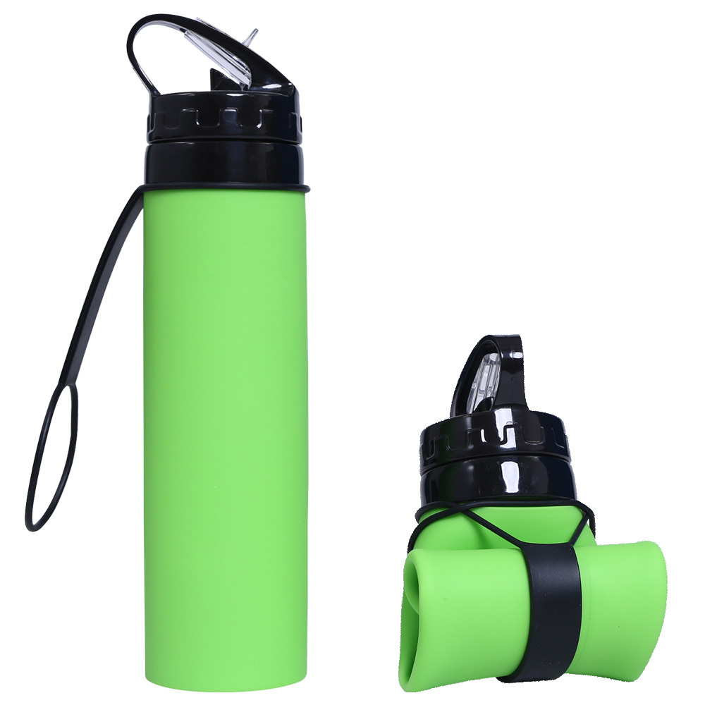 20 Oz. Foldable Silicone Water Bottle, 4
