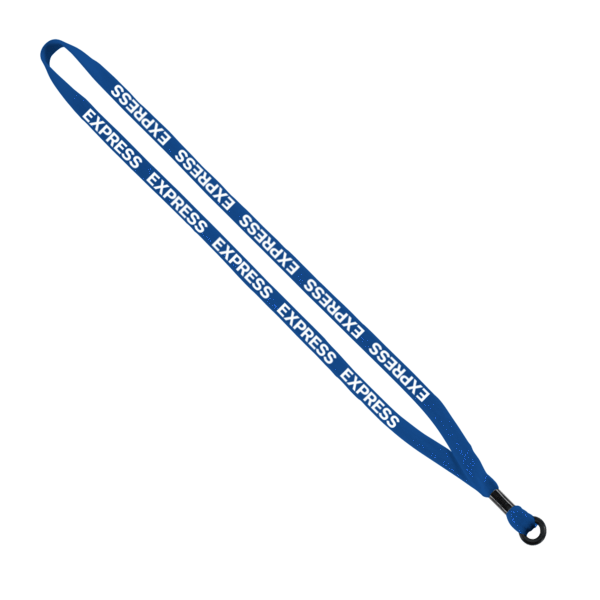 1/2" Cotton Lanyard with Metal Crimp & Split-Ring 48