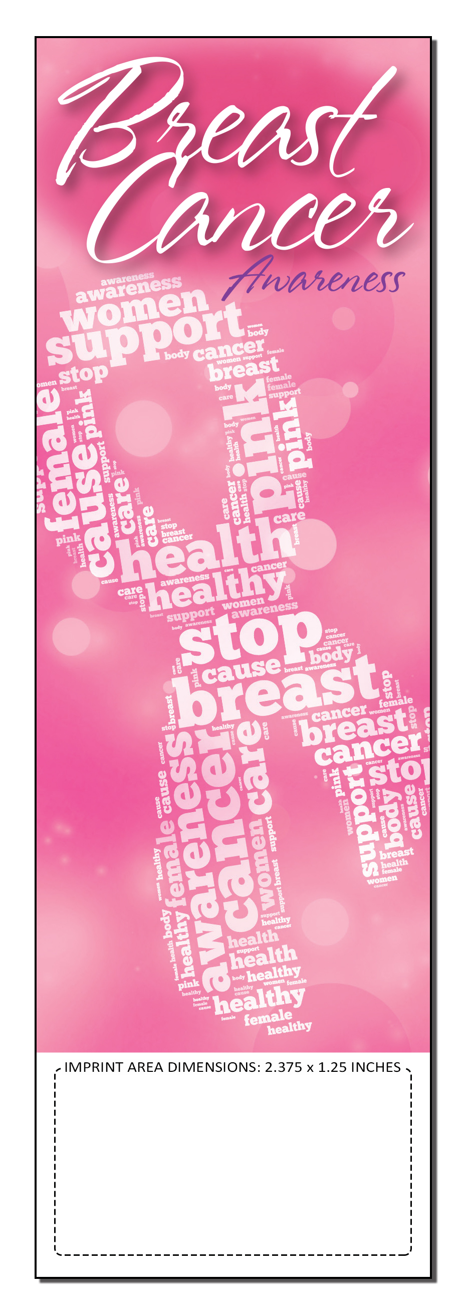 BOOKMARK - Breast Cancer Awareness Bookmark 4