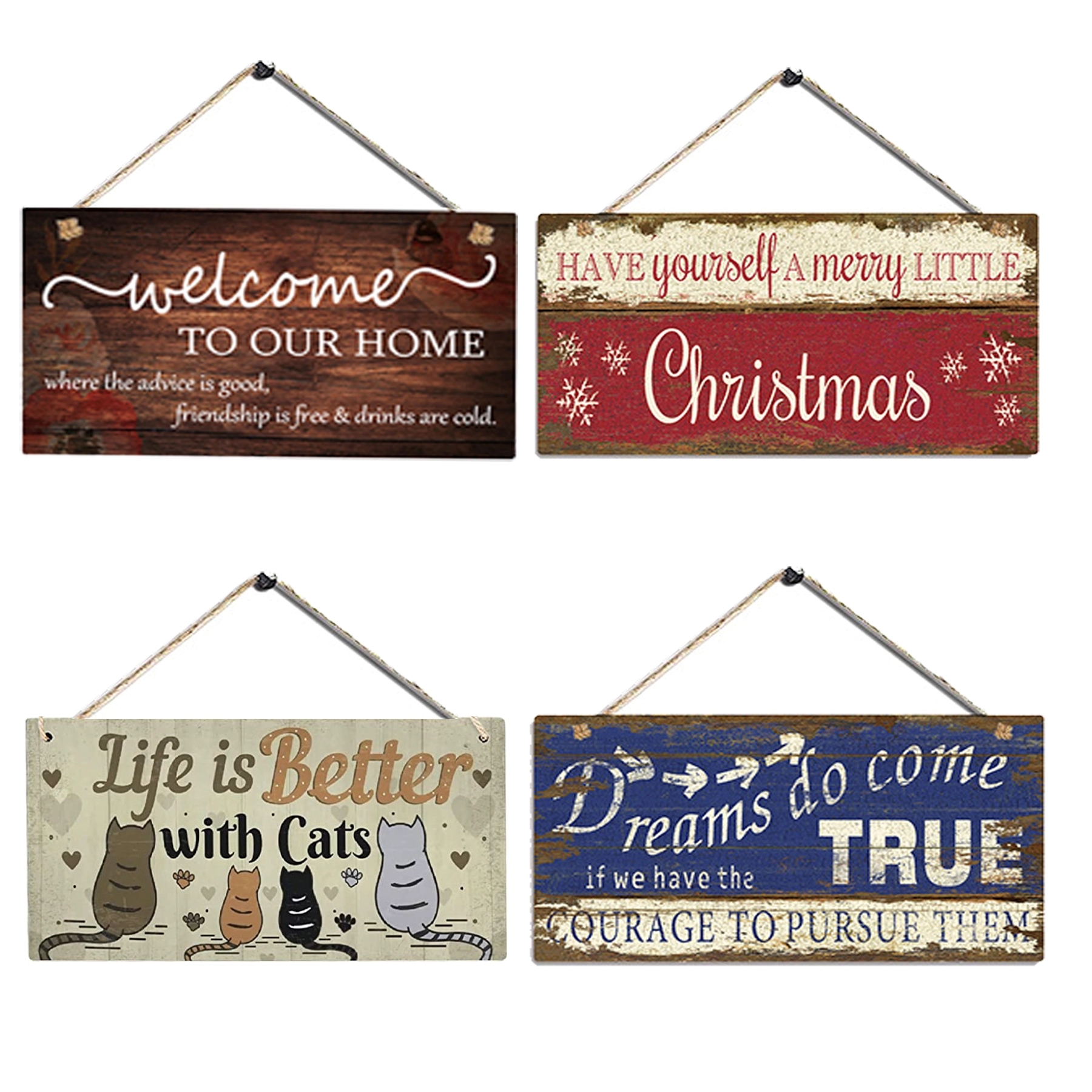 Wooden Door Hanging Signs 1