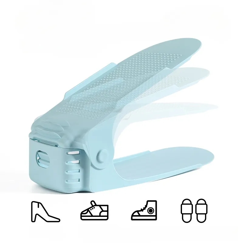 Adjustable Double-layer Plastic Shoe Rack 2