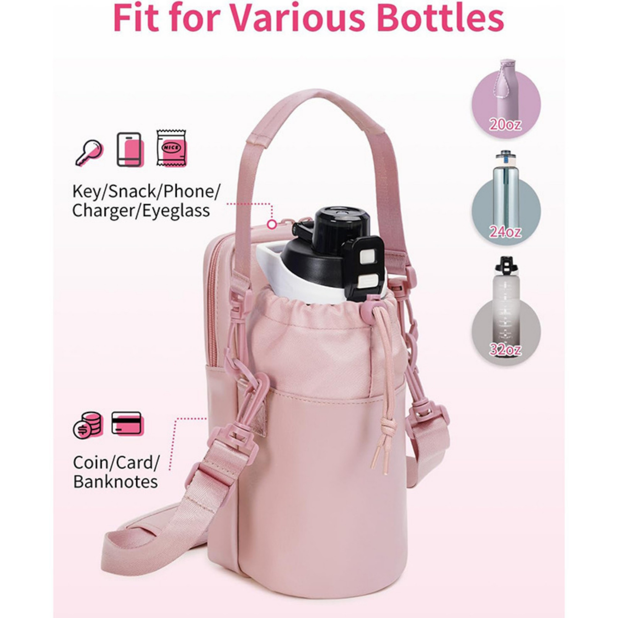 Water Bottle Holder With Strap 2