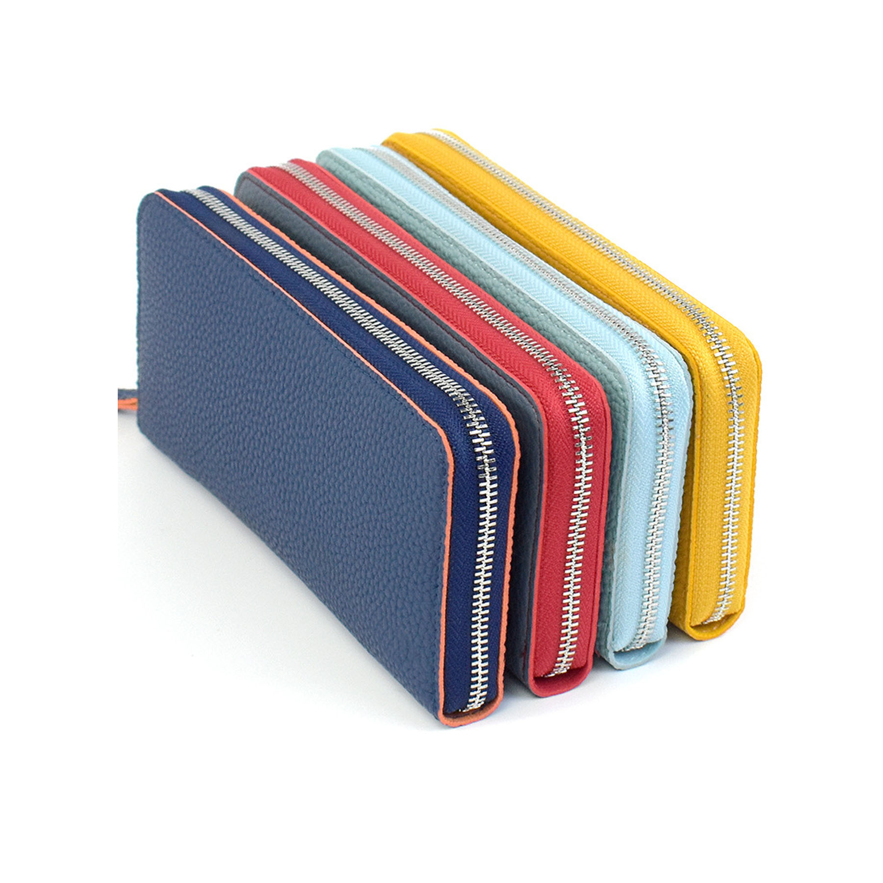 Women's Small PU Leather Wallet with Zipper 3