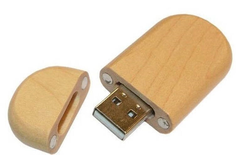 Oval Wood USB Flash Drives 3
