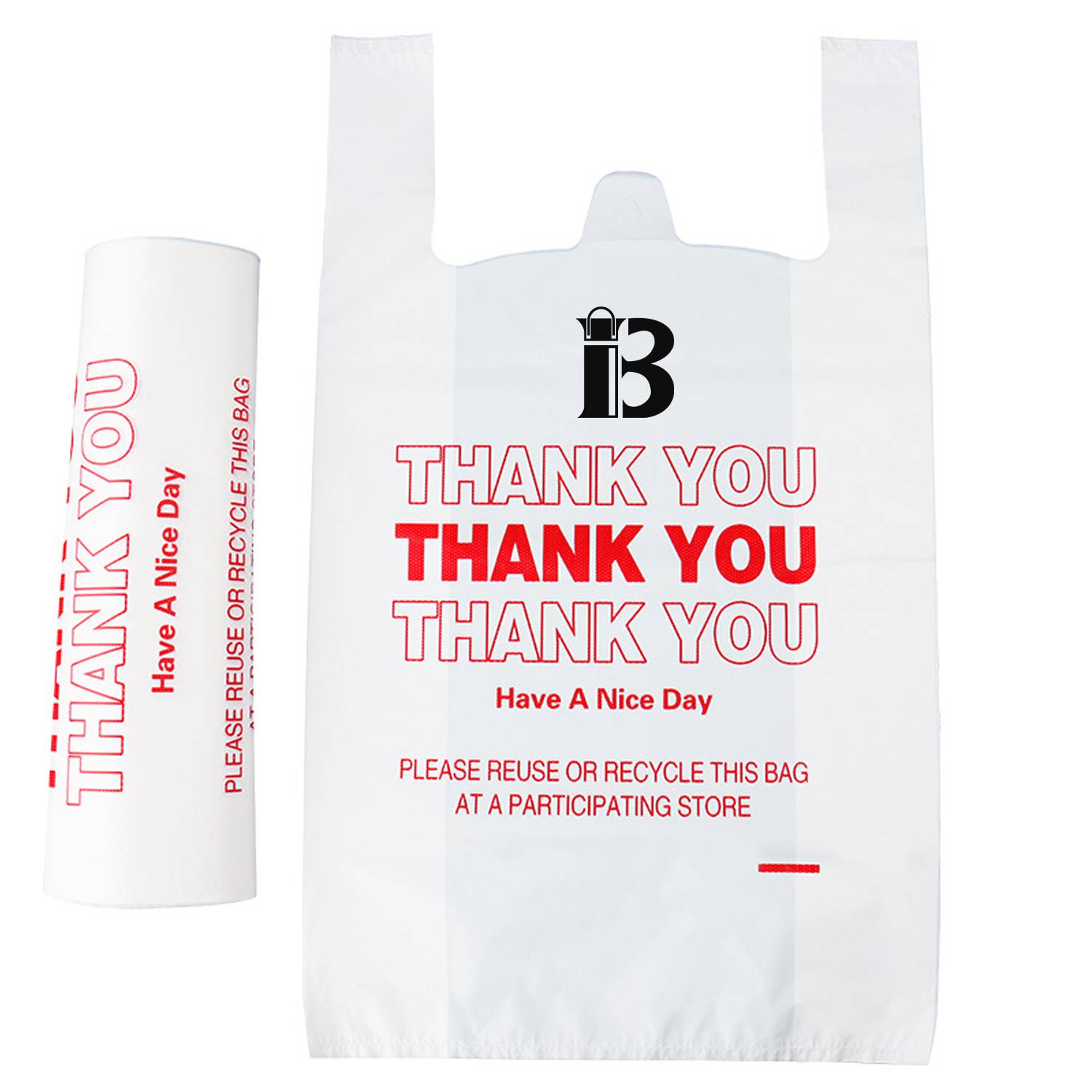 Portable Plastic Shopping Bags with Custom Logo 2