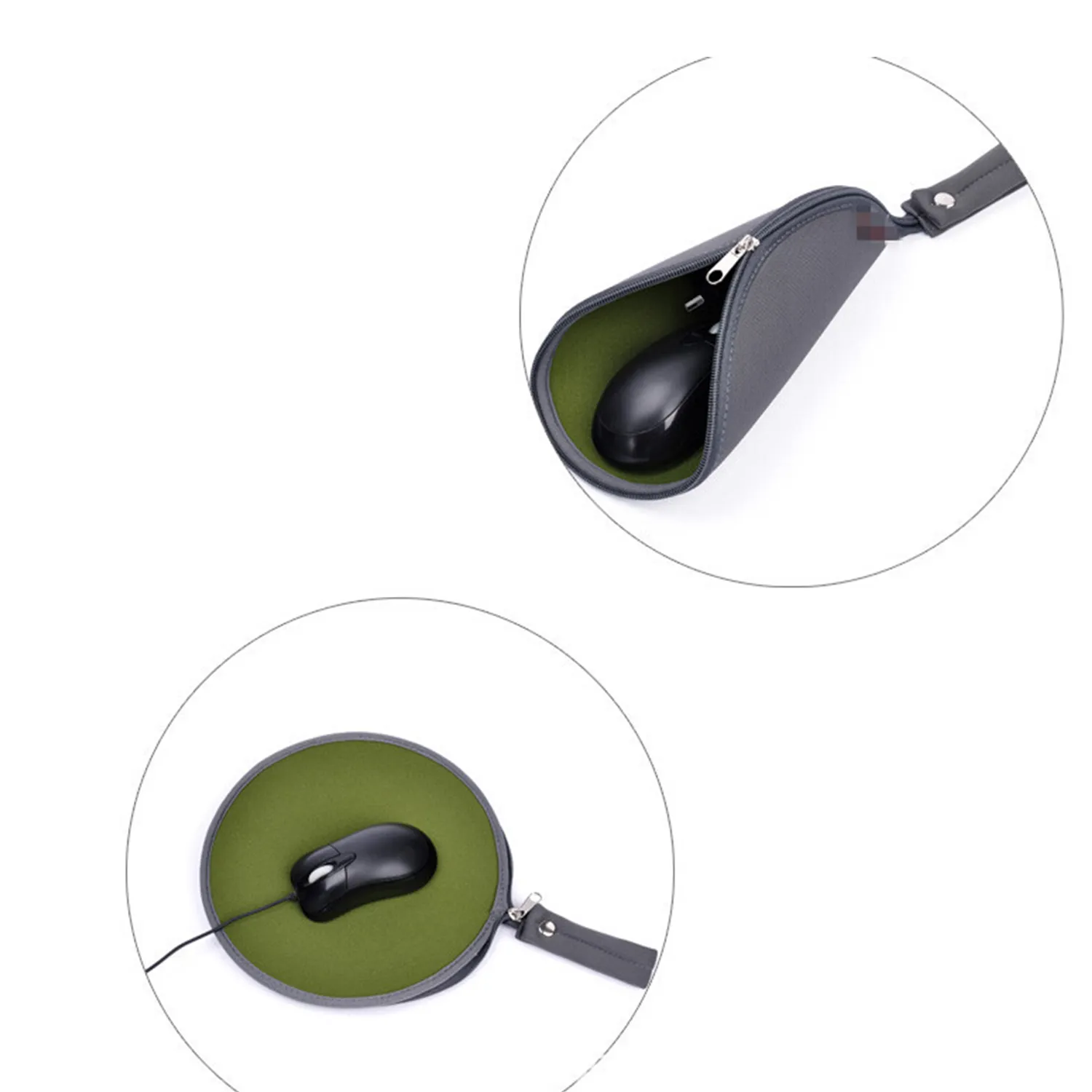 Waterproof Travel Zipper Folding Mouse Pad Pouch 1