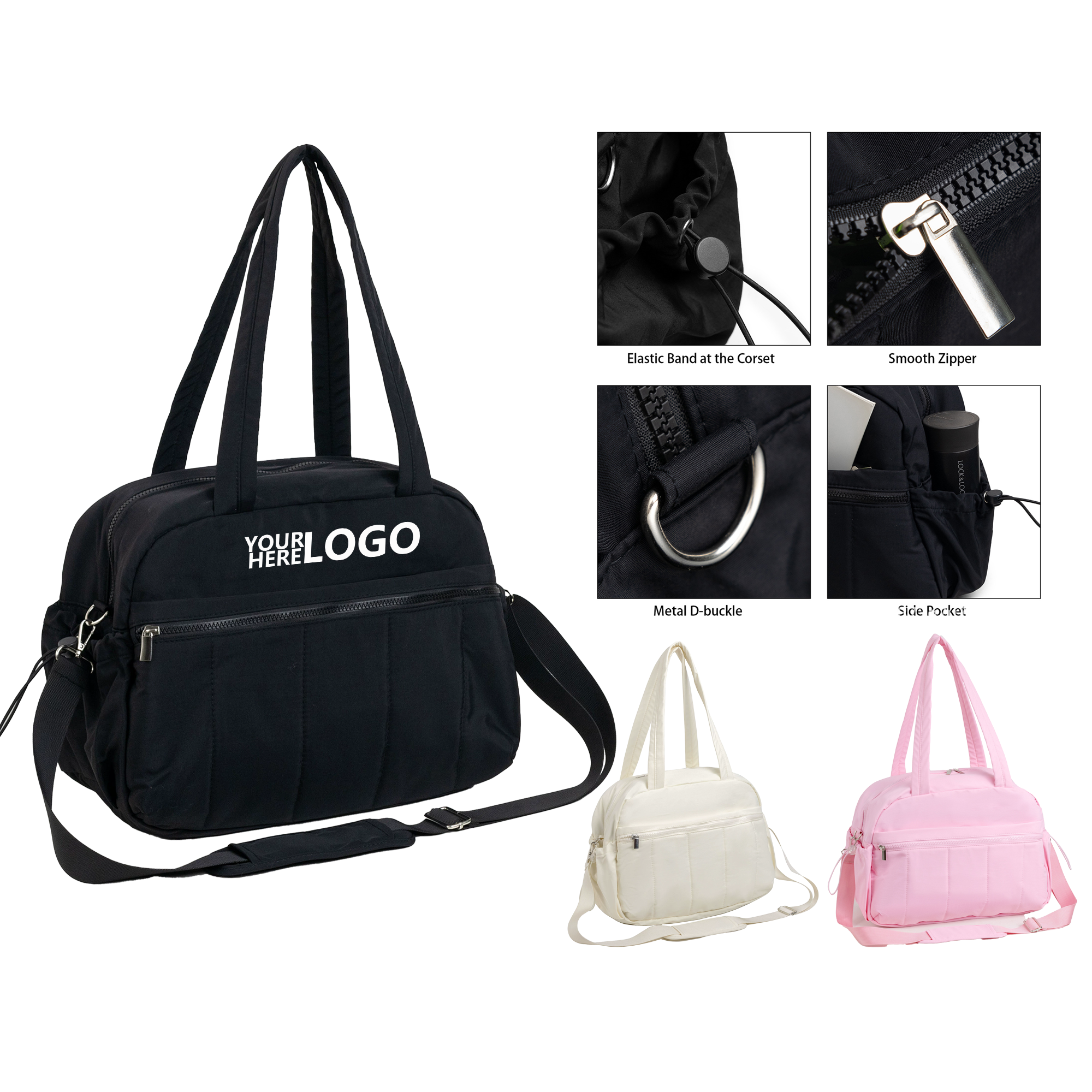 Waterproof Nylon Crossbody Bag for Fitness and Travel 2
