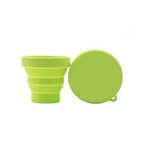170ml Silicone Collapsible Cup With Sturdy Flat Lid 18