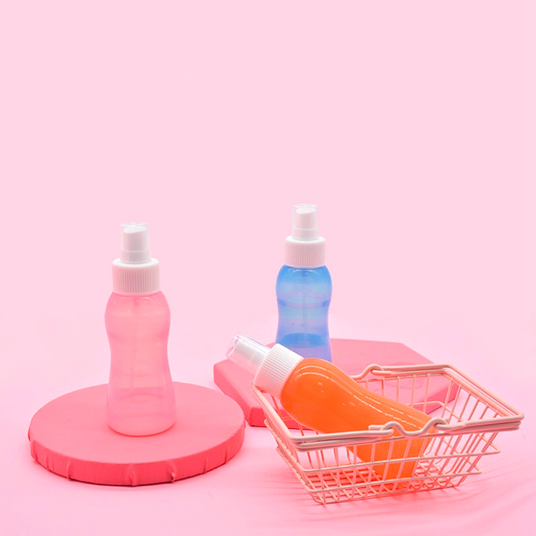 3 oz Silicone Empty Spray Bottle for Alcohol Disinfectant 5