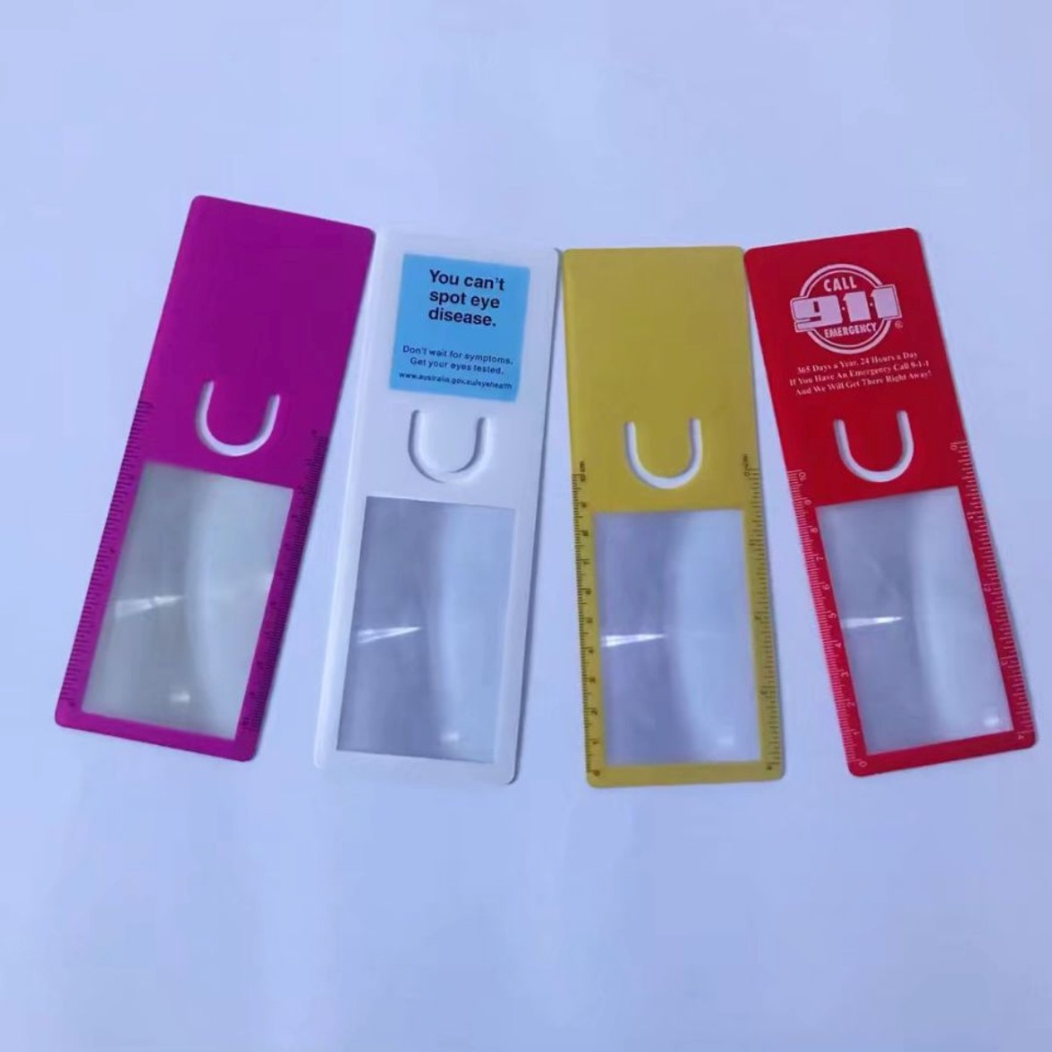 PVC Bookmarker Magnifier With Clip And Ruler 5