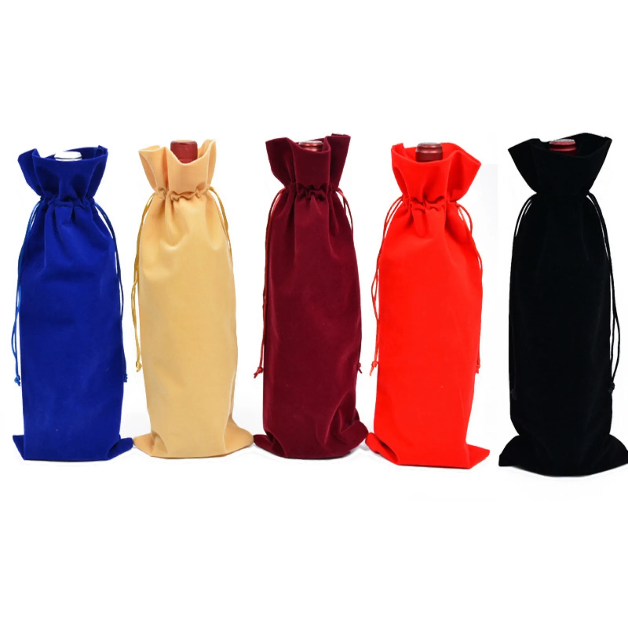 Flannelette Velvet Wine Tote Bags MOQ20 5