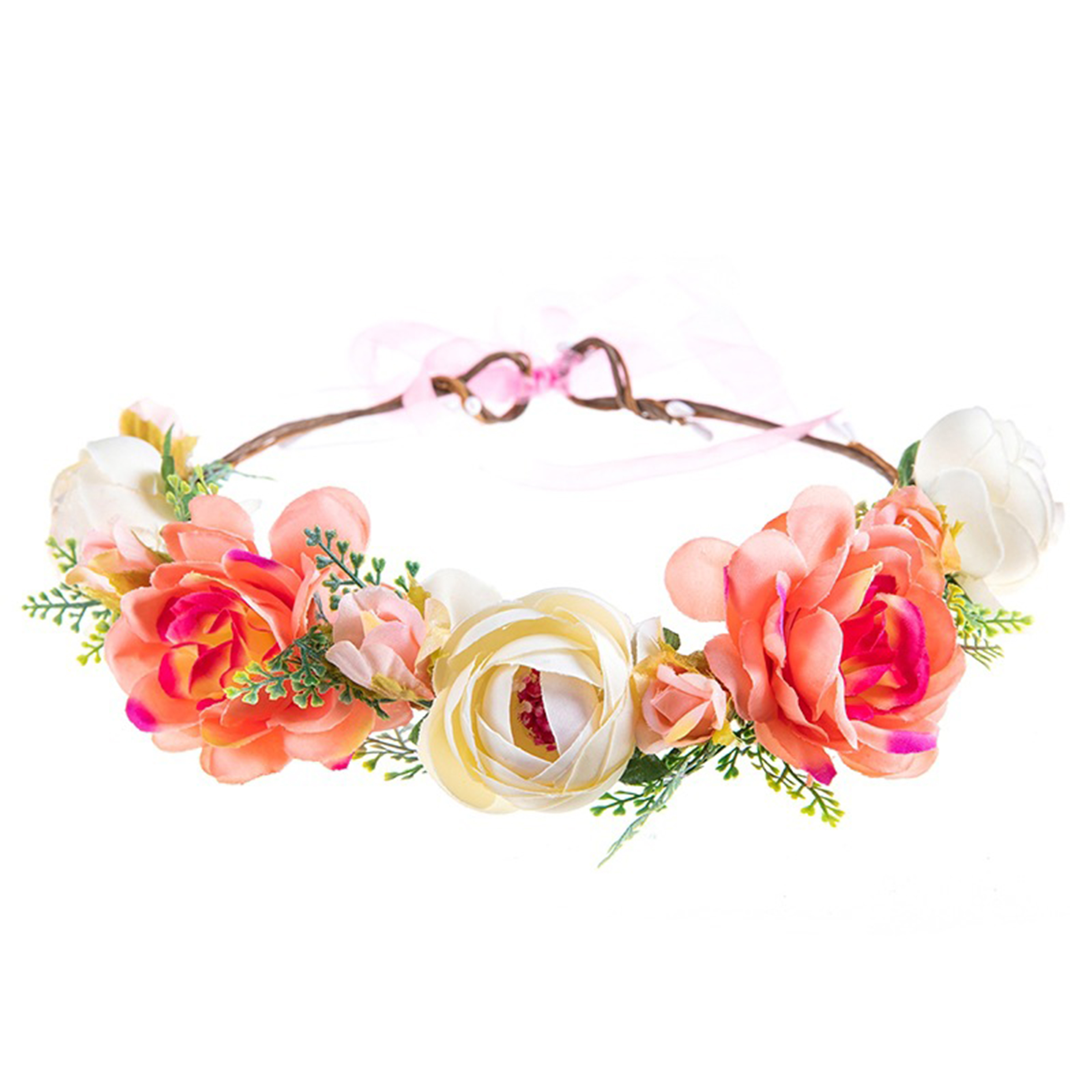 Plastic Simulated Colored Rose Headband 2