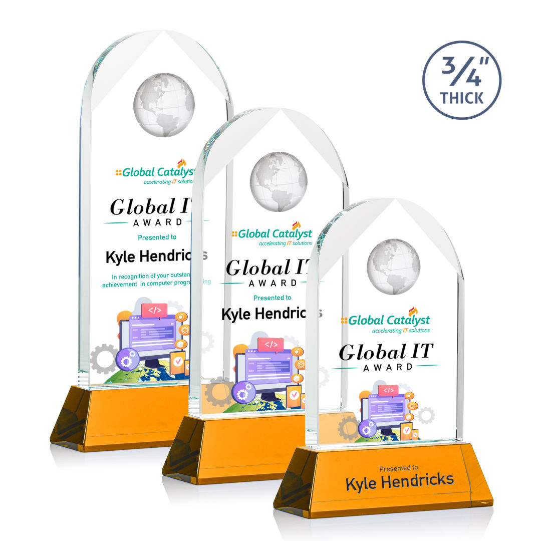Blake Globe VividPrint™ Award on Newhaven - Amber