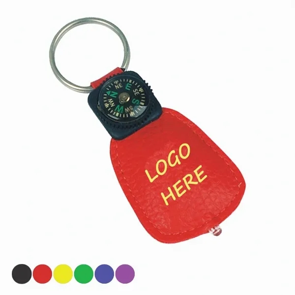 PU Leather Keychain With LED Light 2