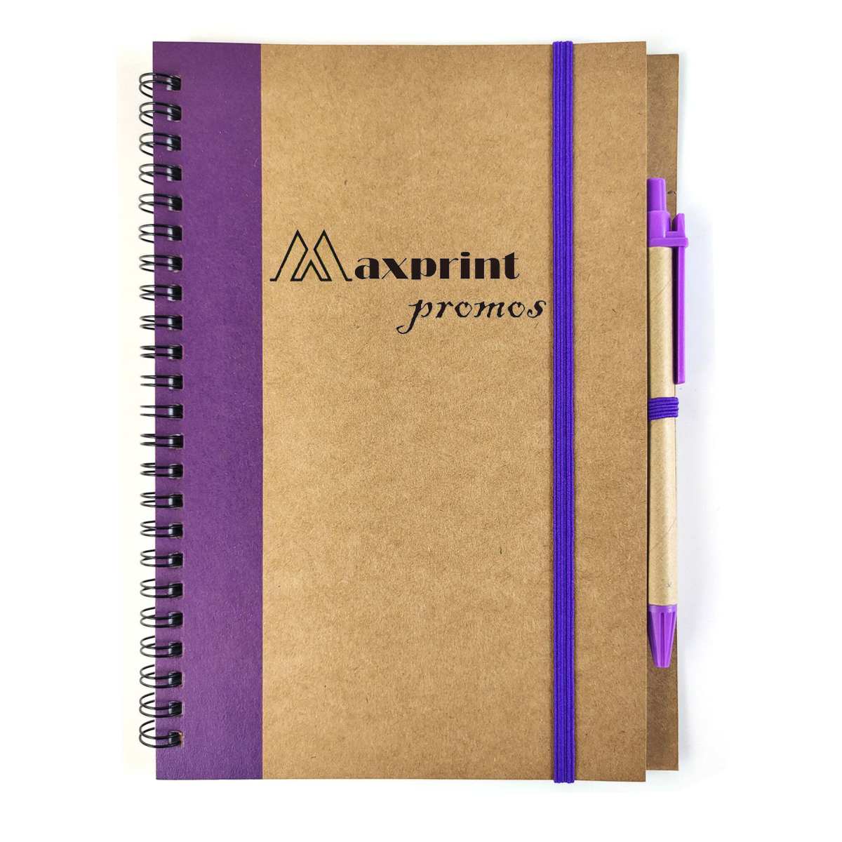 Recycled Spiral Notepad With Hard Cover Pen 2