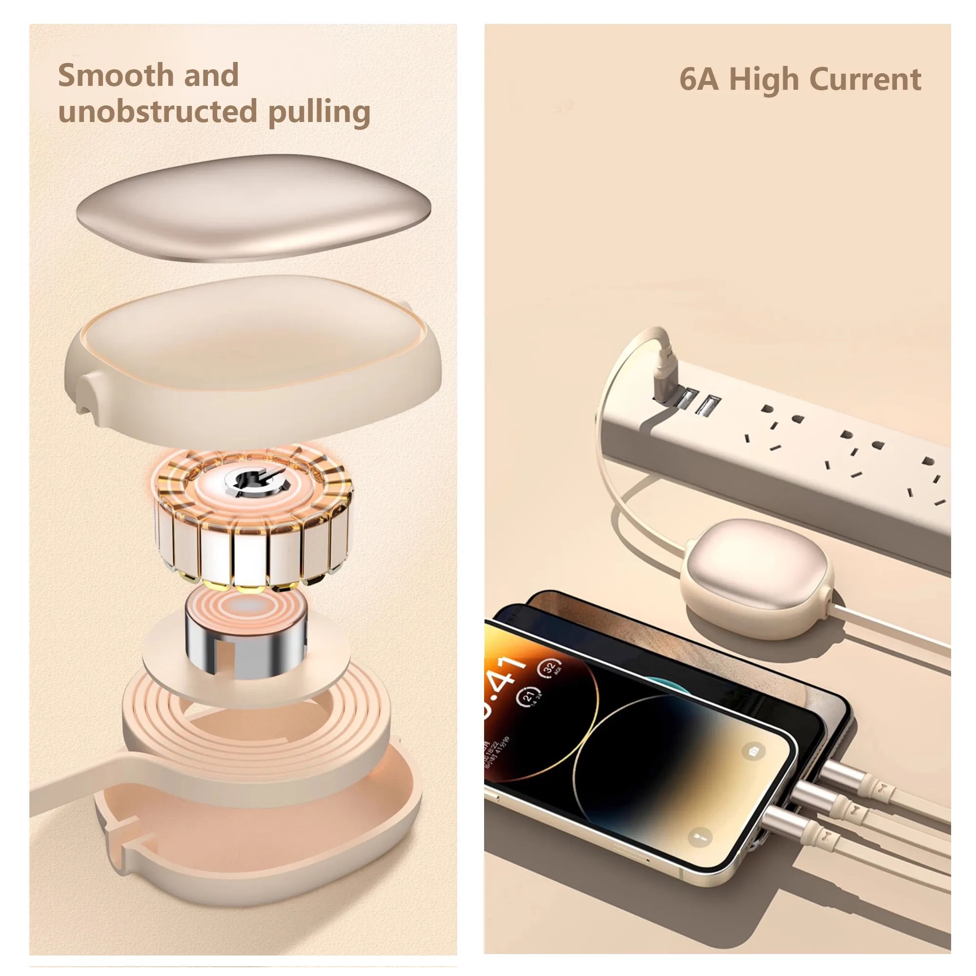 100W Retractable 3-in-1 USB C Charging Cable 2