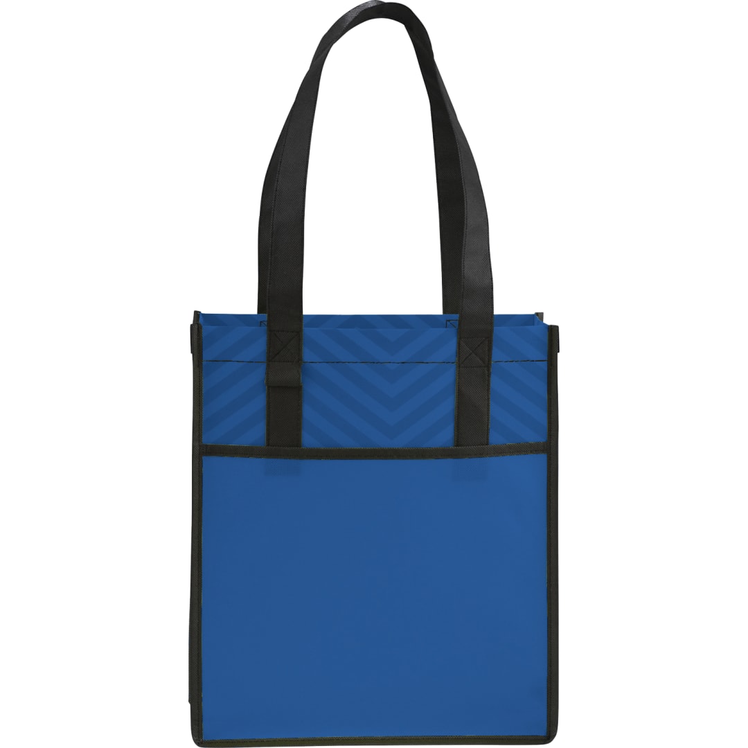 Printed Chevron Non-Woven Shopper Tote 12