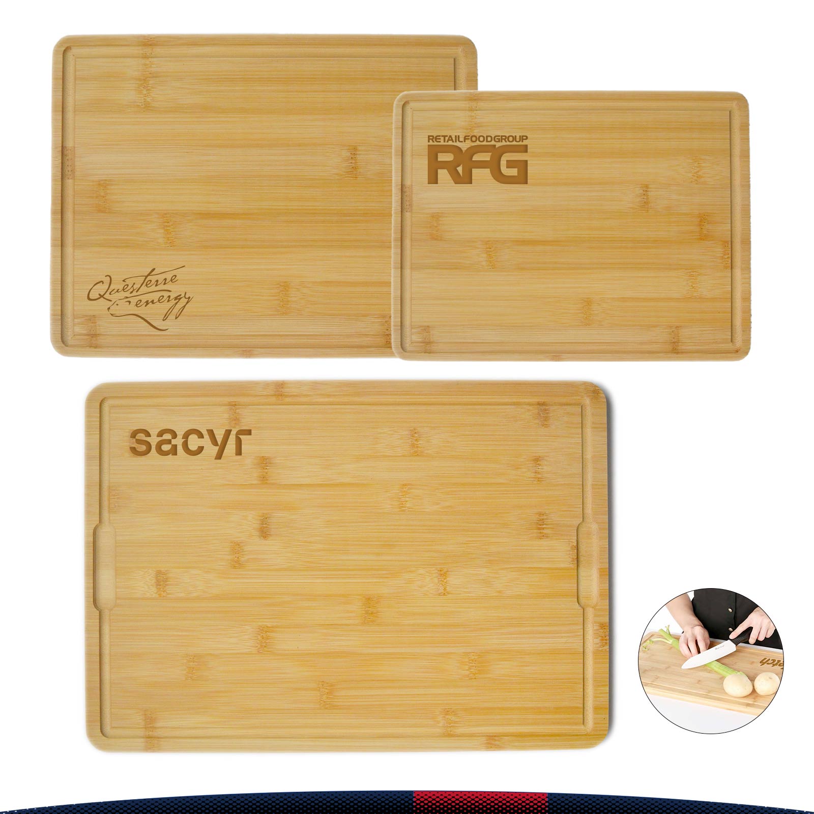Brivelle Bamboo Rectangular Cutting Board 2