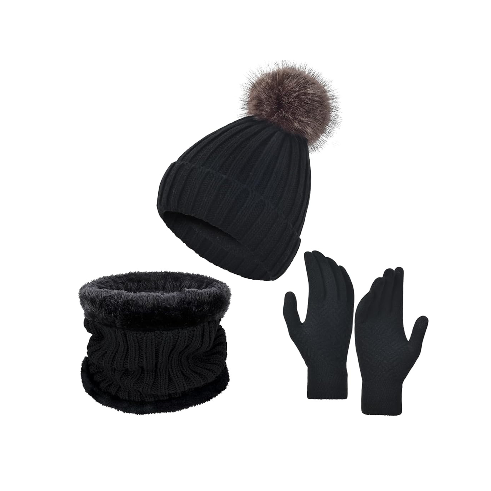 Thermal Three-Piece Acrylic Winter Set 4
