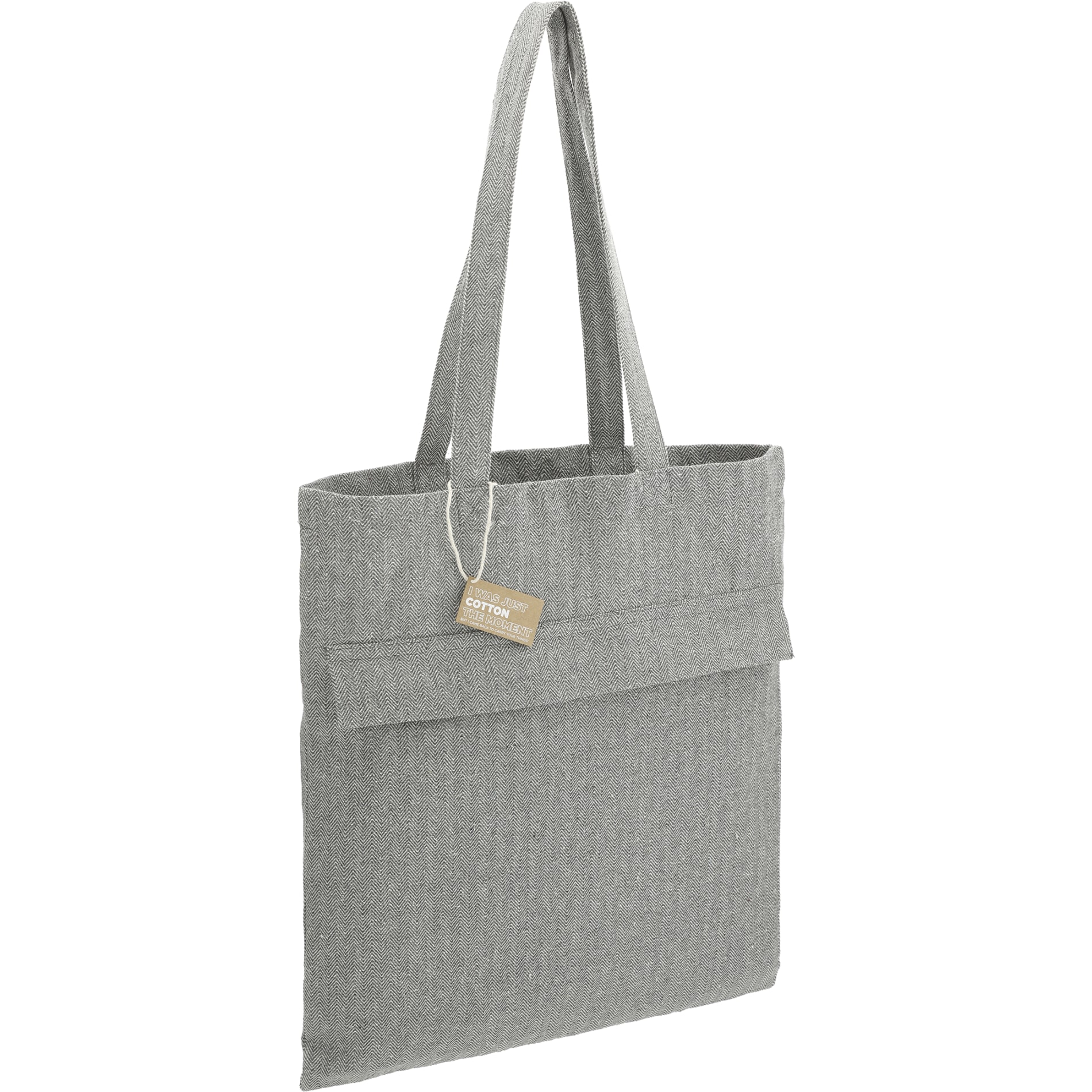Recycled Cotton Herringbone Tote w/Zip Pocket 31
