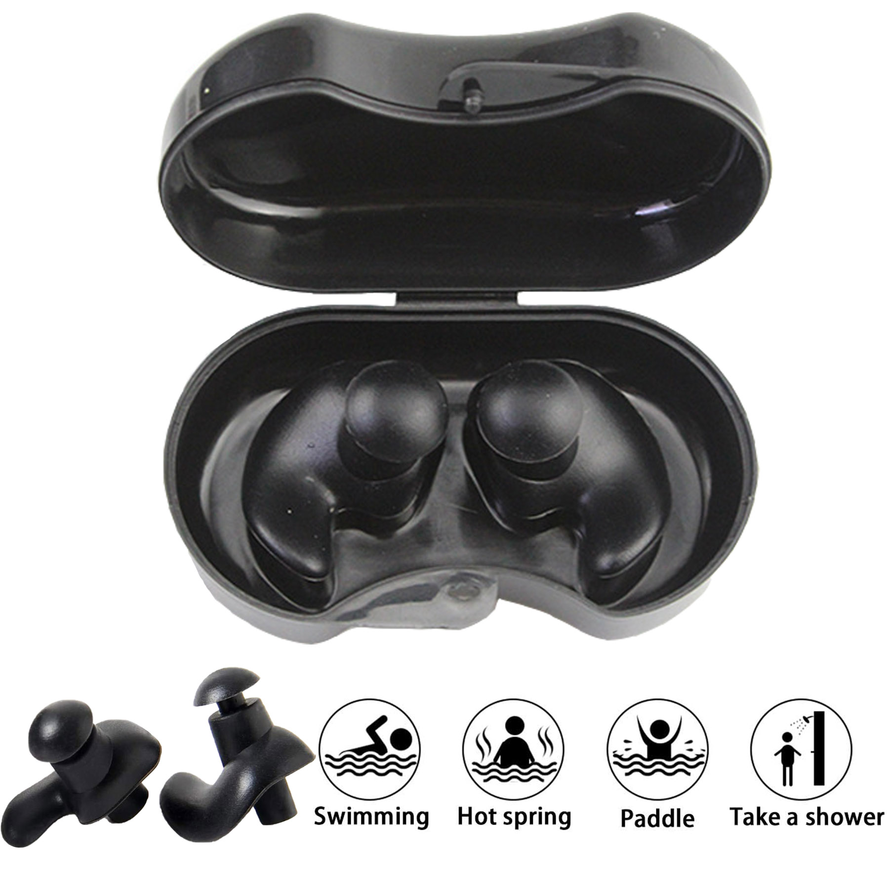 Waterproof Reusable Silicone Ear Plugs 1