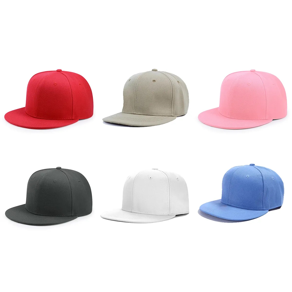 Classic Flat Brim Trucker Baseball Cap Hip Hop Snapback Hat 5