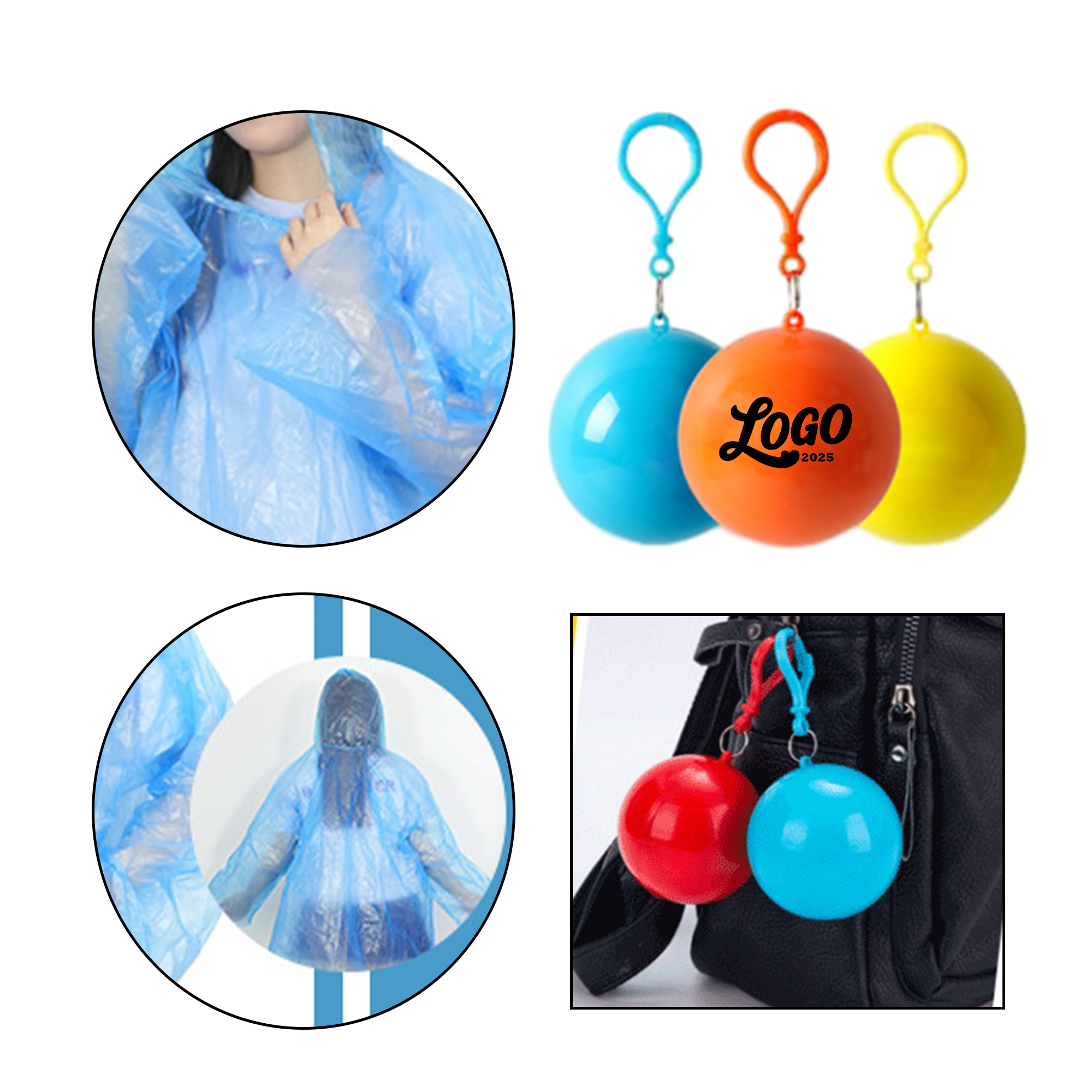 Multicolor Waterproof Portable Raincoat Ball 2