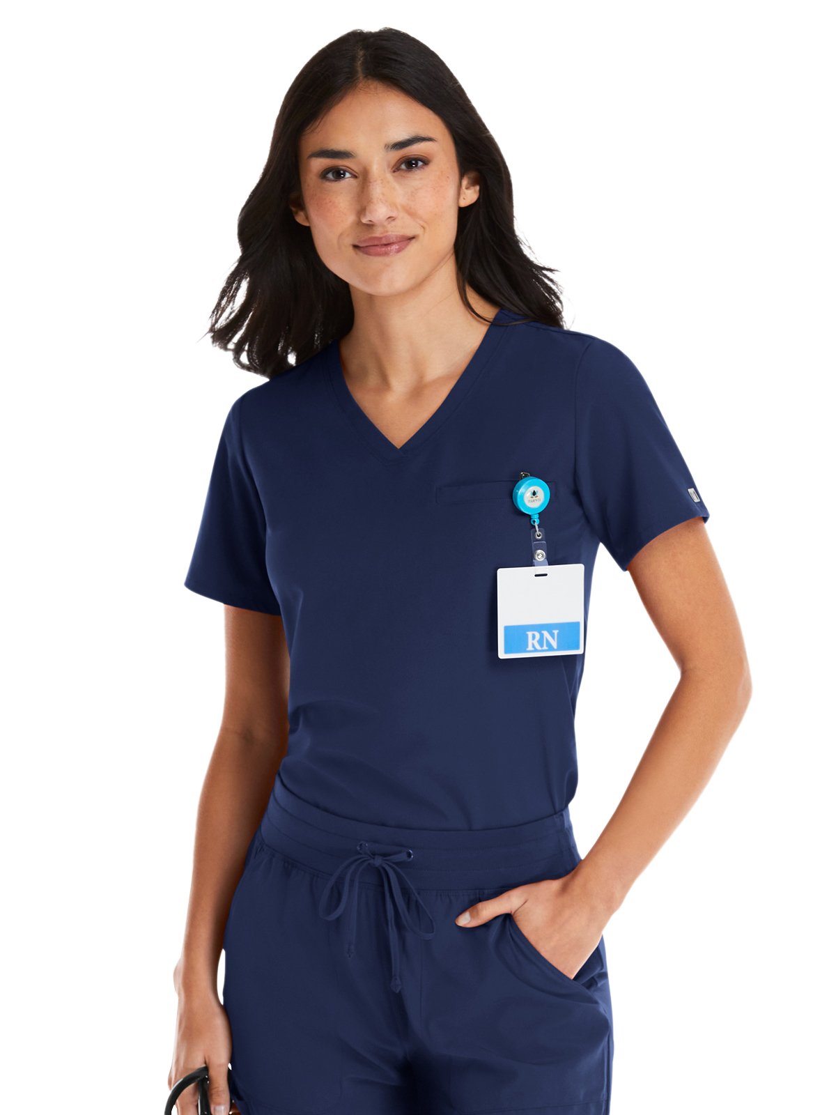 Maevn - Matrix Impulse - Women's One-Pocket V-Neck Tuck-In Top