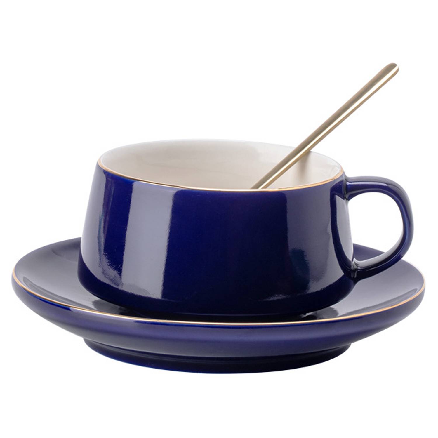 10oz Ceramic Coffee Mug Set w/ Spoon 5
