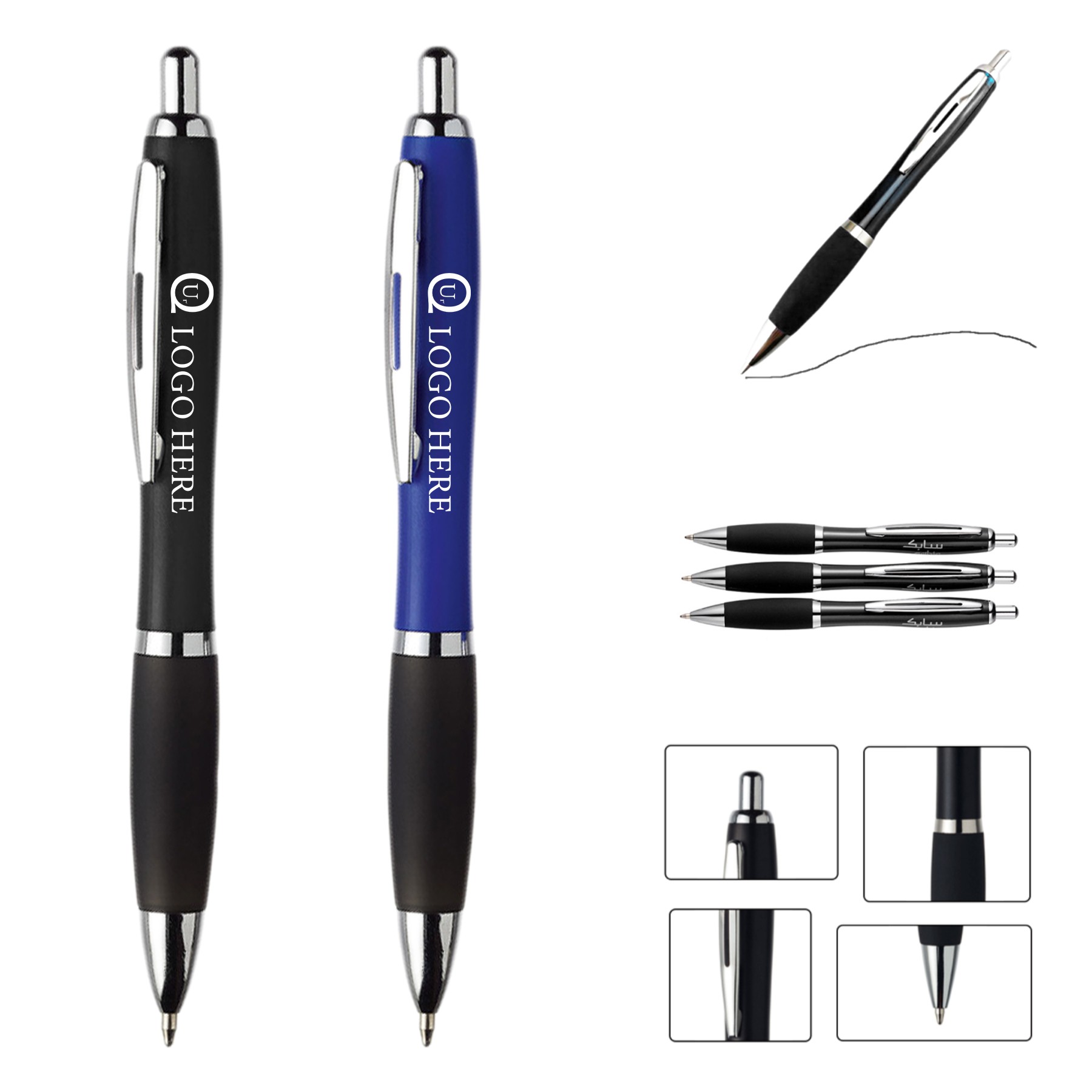 Retractable Plastic Ballpoint Pen