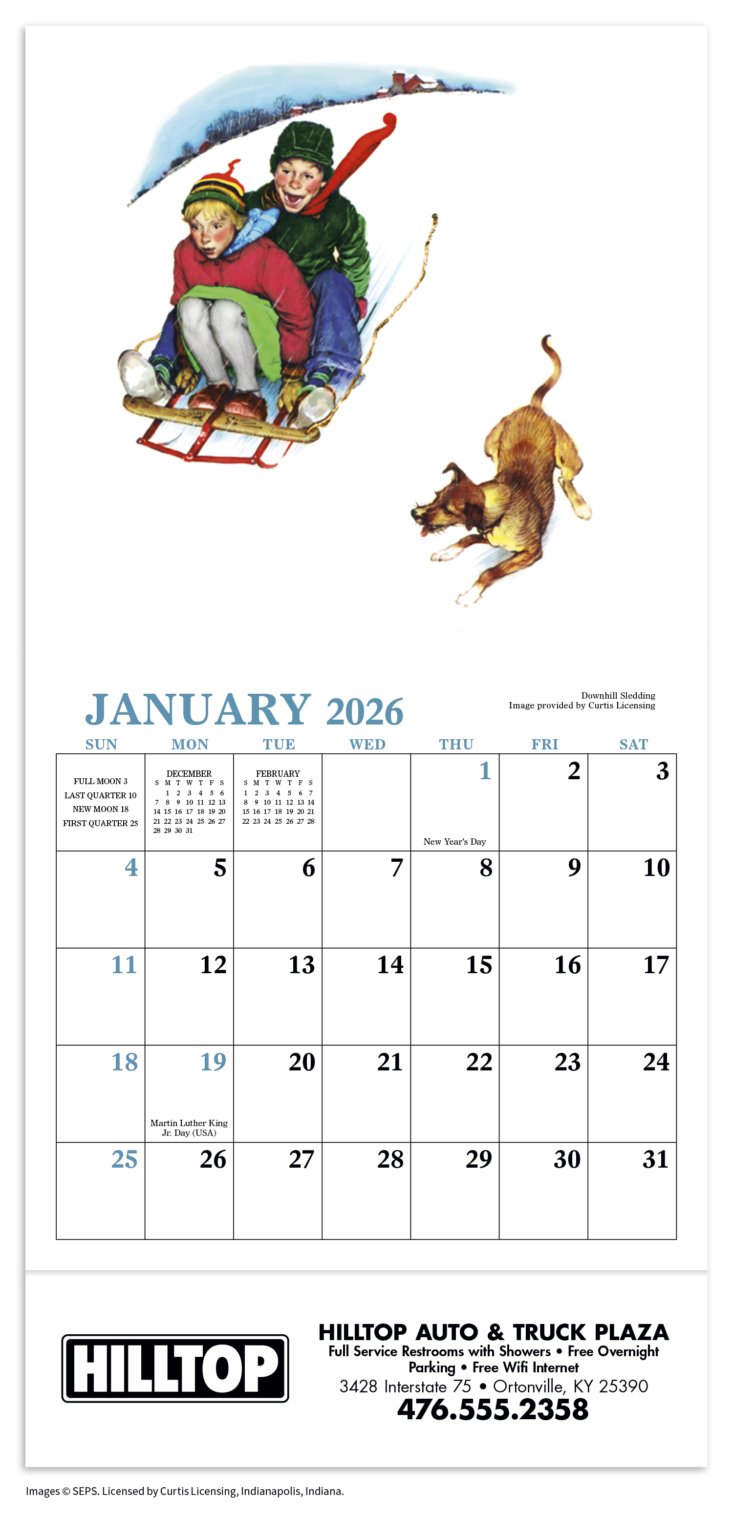 HotLine® Products Norman Rockwell Mini Calendar 37