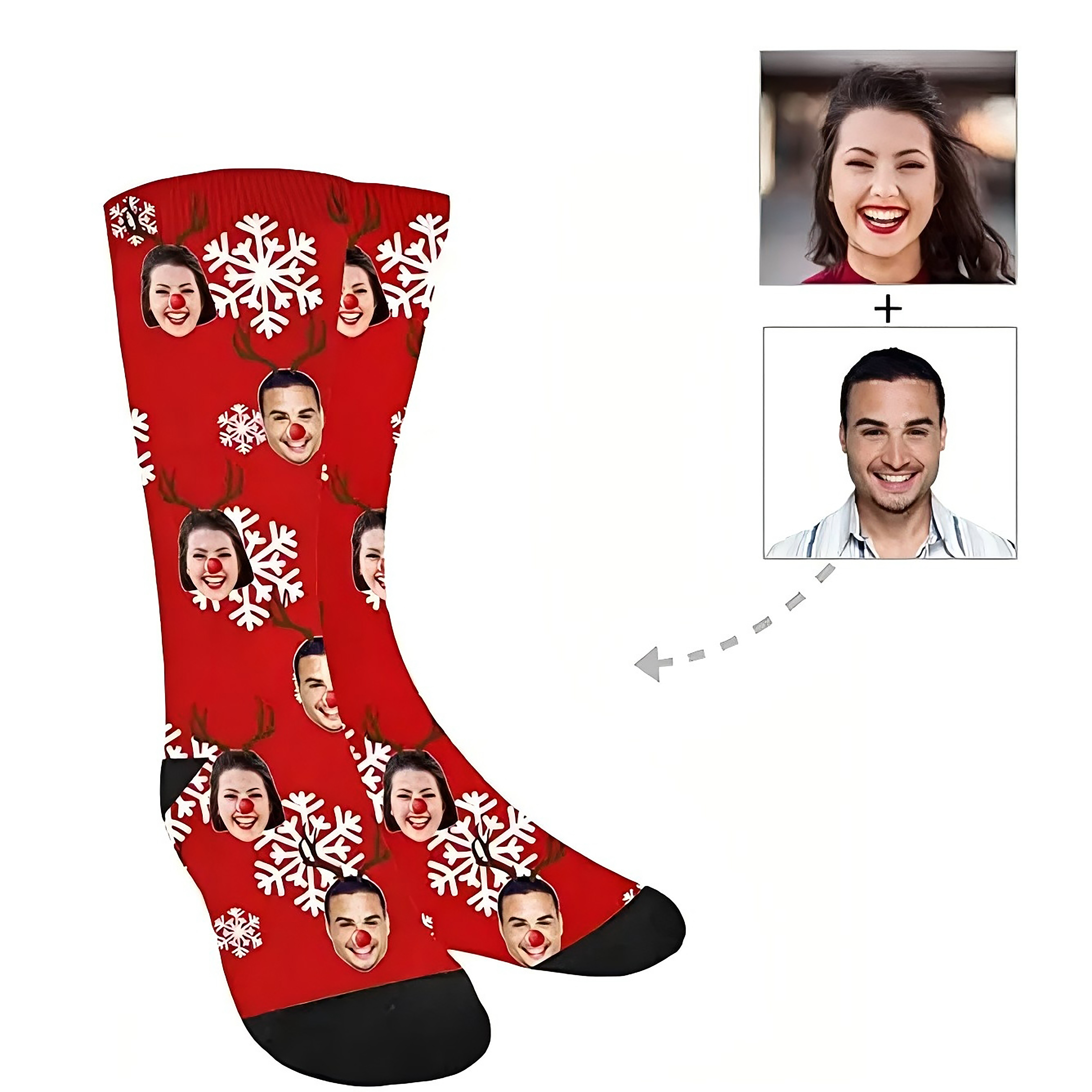 Seamless 360 Digital Printing Full Color Full Wrap Unisex Crew Socks 4
