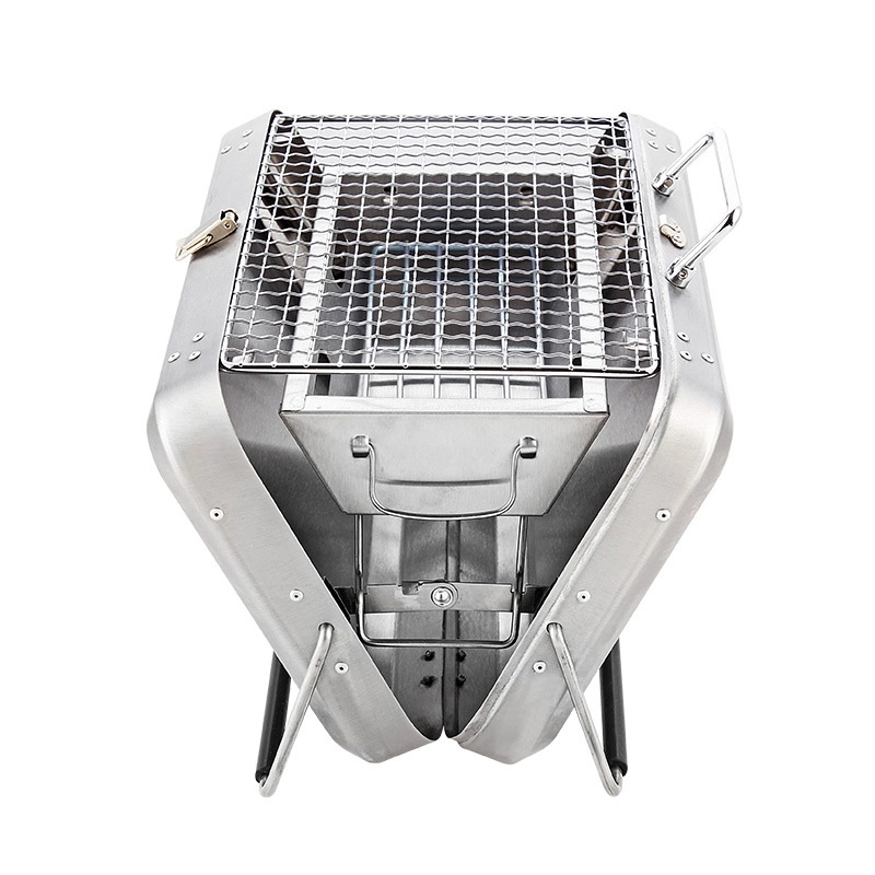 Stainless Steel Portable Folding Charcoal Barbecue Grill 8