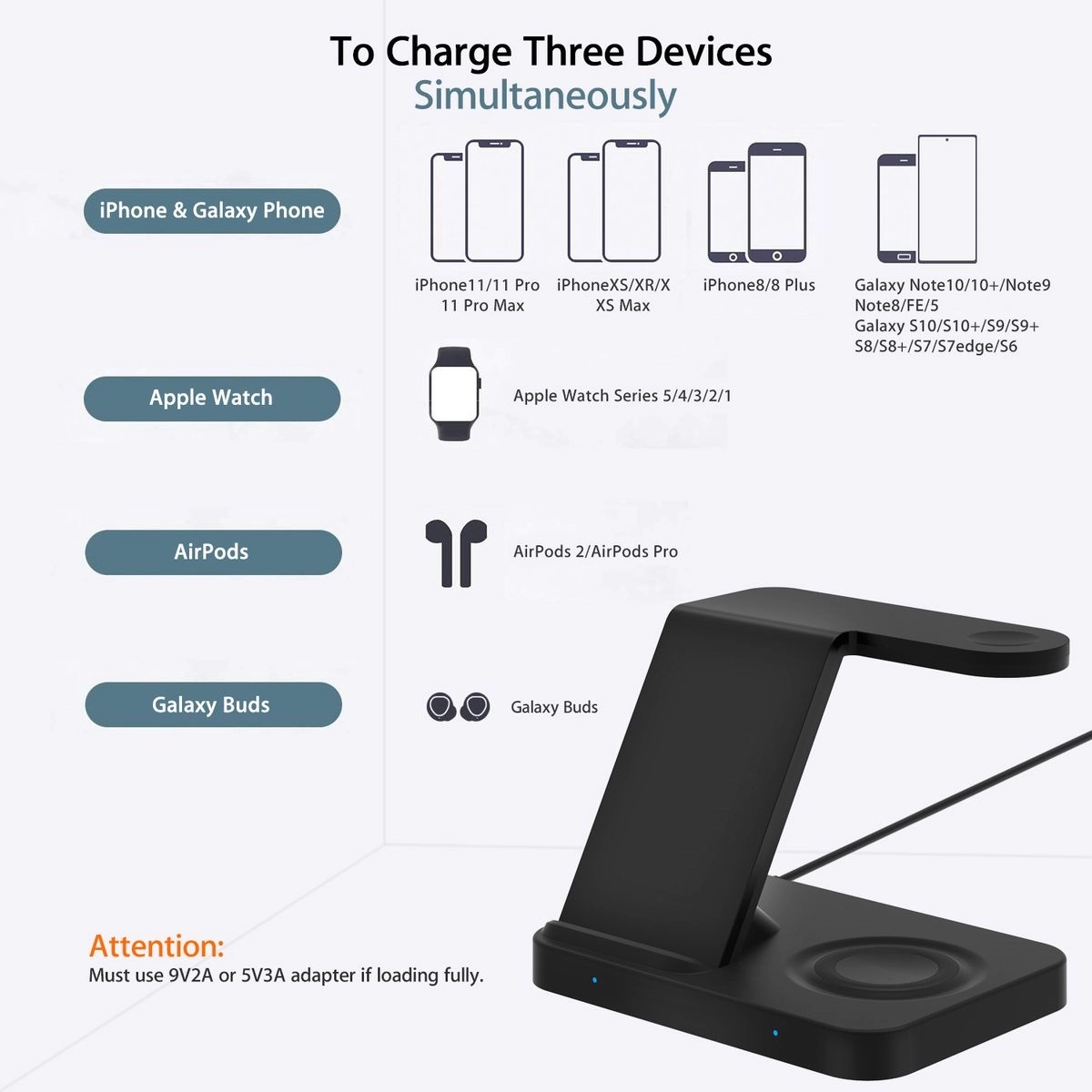 3 In 1 Wireless Fast Charging Station 6