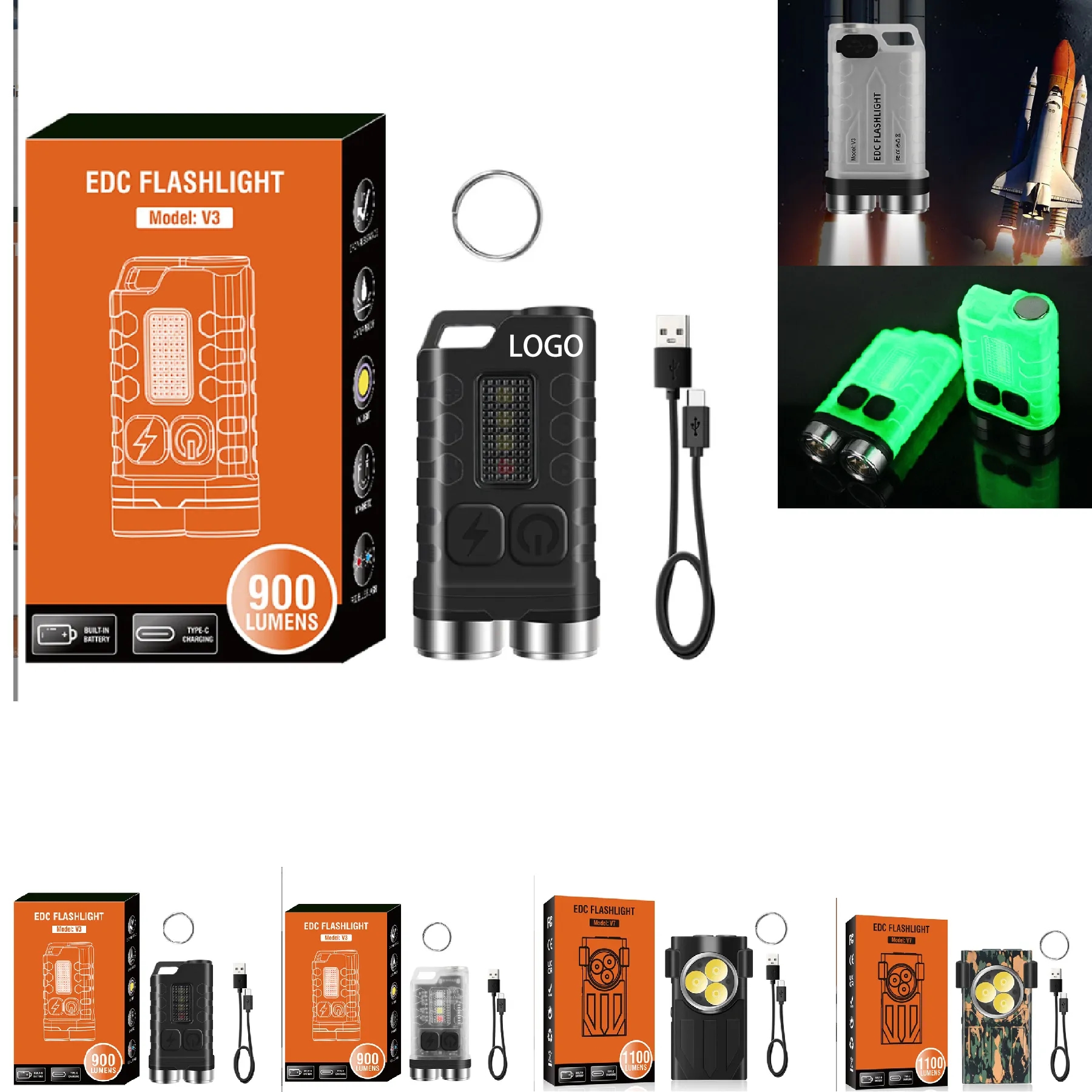 Rechargeable EDC Flashlight 3
